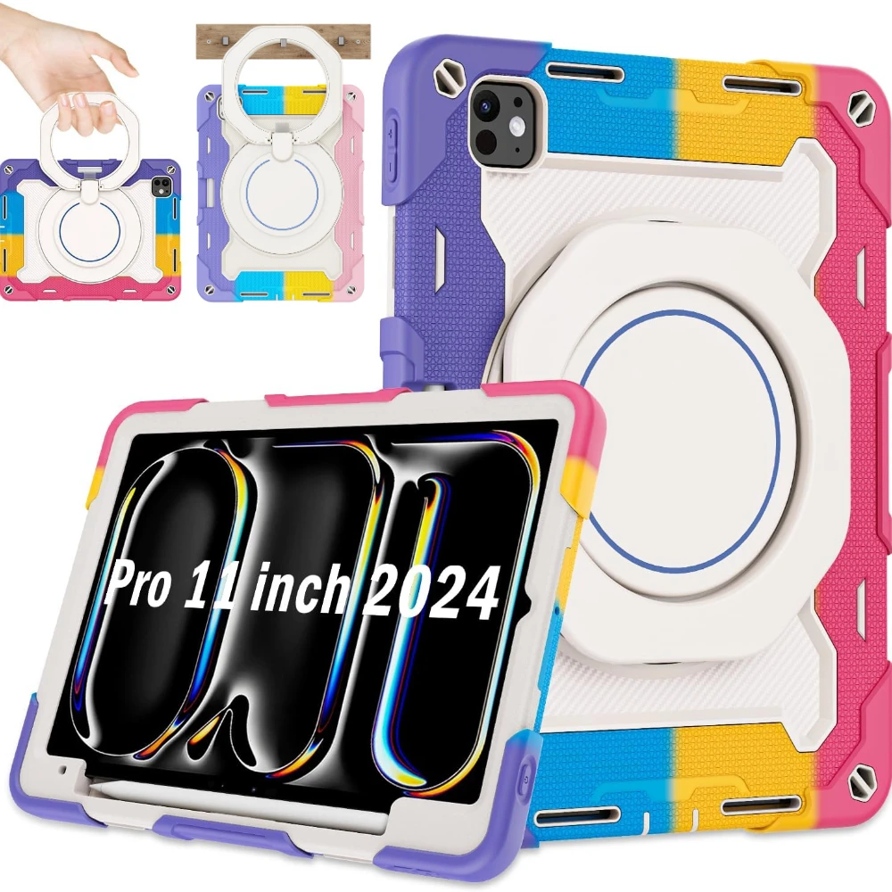 

Case for iPad Air 11 2024 Pro 13 12.9 2022 Heavy Duty Shockproof Cover iPad 10.2 10.9 10th Air 2 3 10.5 9.7 Mini4 5 6 Capa Funda
