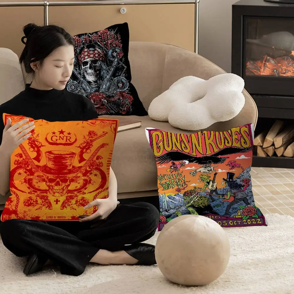 

G-Guns N-N R-Roses R-Rock Band Pillow Cover for Bedroom Room and Living Room Sofa Decorative Cushion Cover