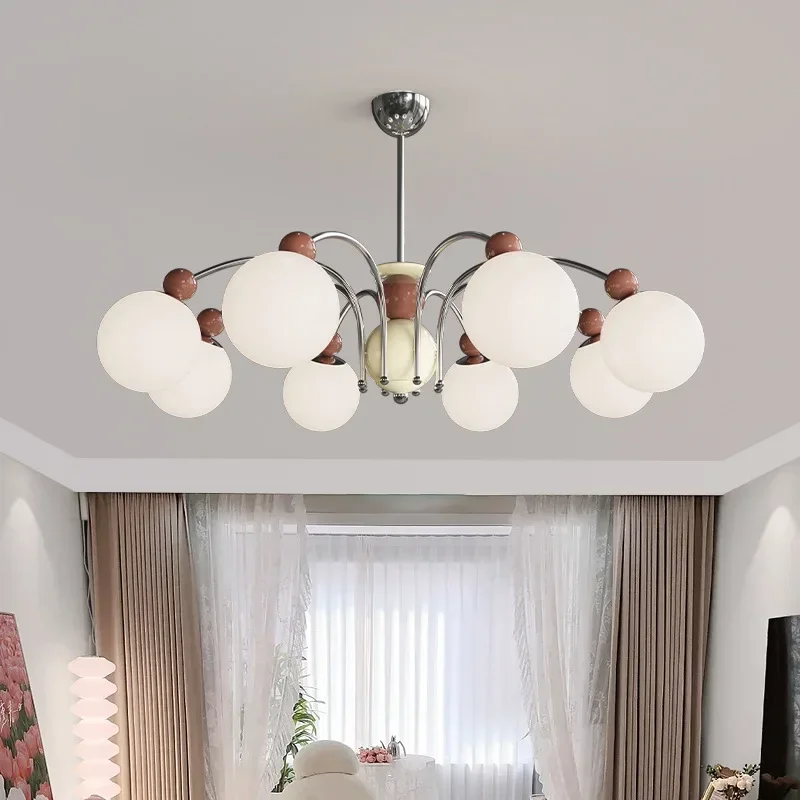 

GHEUVNJ French style medieval living room pendant lamp retro magic bean restaurant lamp modern and simple homestay study bedroo