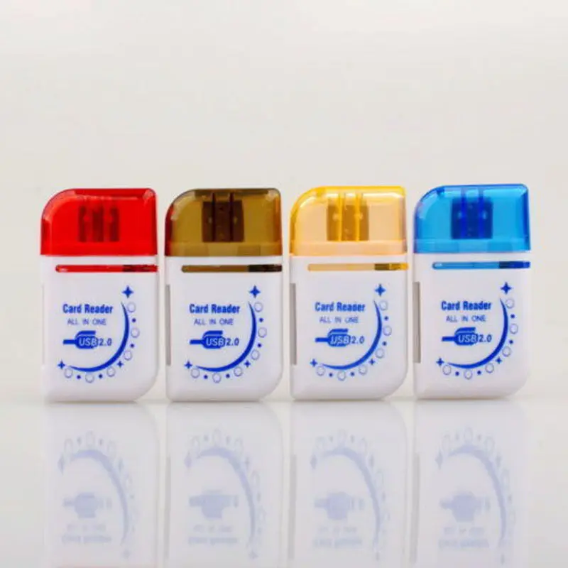 Blue Moon All in 1 USB 2.0 Stick Multi Up to 32GB Memory Card Reader for SD MS TF M2 Random Color