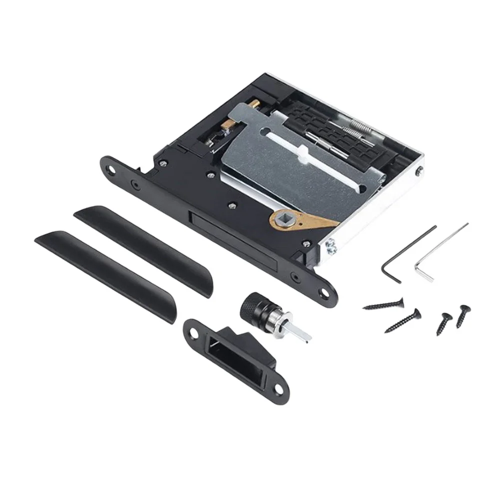 

Minimalist Design Door Lock Accessory Easy Installation Lock Black Indoor Anti-lock Reliable Locking Mechanism
