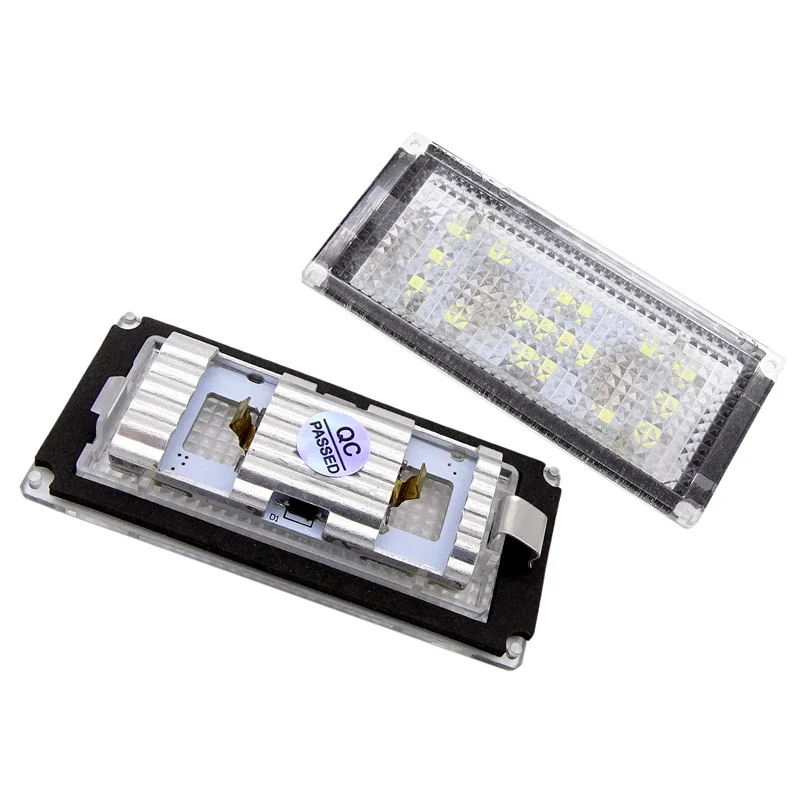 1 Pair White SMD LED Number License Plate Light Lamp for BMW 7-Series E65 E66 After Facelift ONLY Error Free License Plate Light