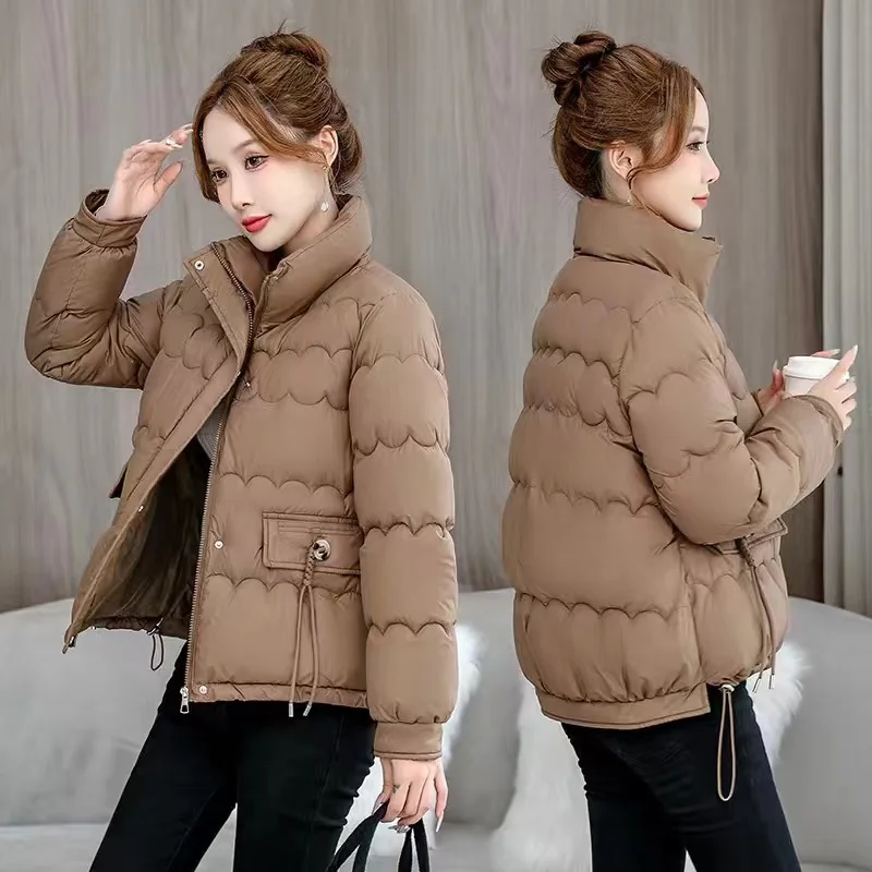 Koreaanse Mode Korte Katoenen Damesjack Herfst Winter Losse Pasvorm Dames Winter Overjas 2024 Lange Mouwen Dames Parka 'S Top