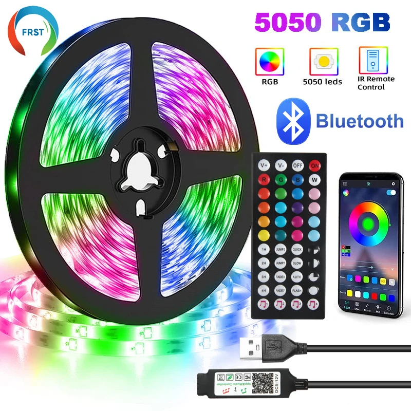 3Keys 24Keys 44Keys Led Strip Lights RGB 5050 Infrared Control DC5V USB  Tape Color Change Lamp for Christmas Bedroom Decoration