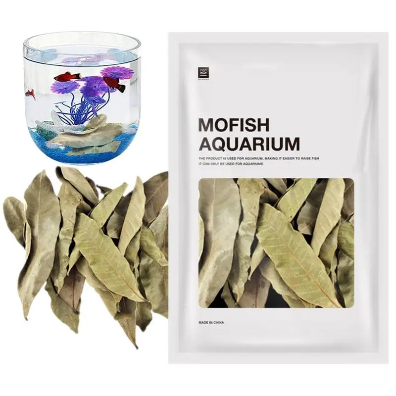 Aquarium Catappa Leaves Longan Fish Resting Dried Leaf Betta Shrimp Leaves PH Balance Water Conditioner  For Fish Tank Aquarium