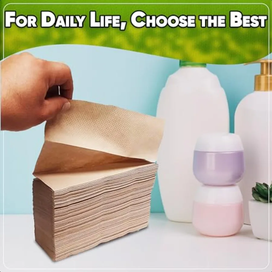 Pacote de toalhas de papel Kraft MultiFold de 2250ct. Total de 500 toalhas