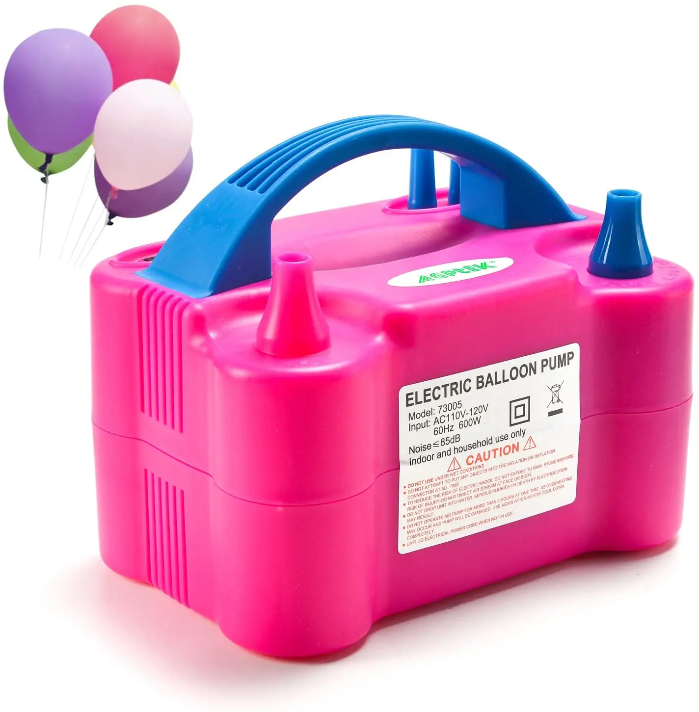 Electric balloon pump double ended double outlet balloon machine