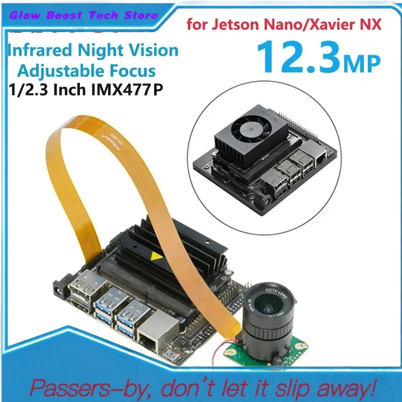 Glow Arducam, câmera NX 12,3 MP 1/2,3 polegadas IMX477P IR-CUT com lente CS de 6 mm de alta qualidade