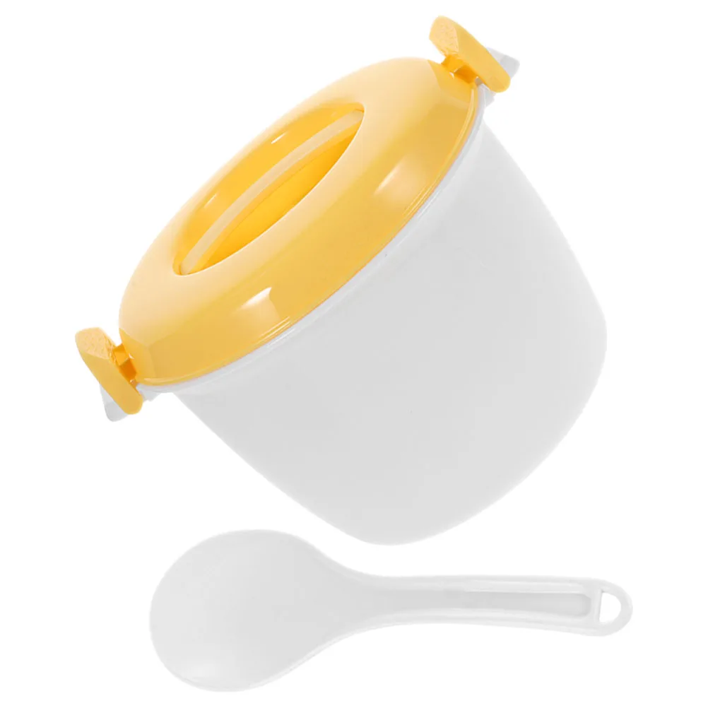 

Microwaveable Rice Cooker Large Capacity Thermal Lunch Box Plastic Multi-Function Mini Cup Steamer for Home Office Dorm