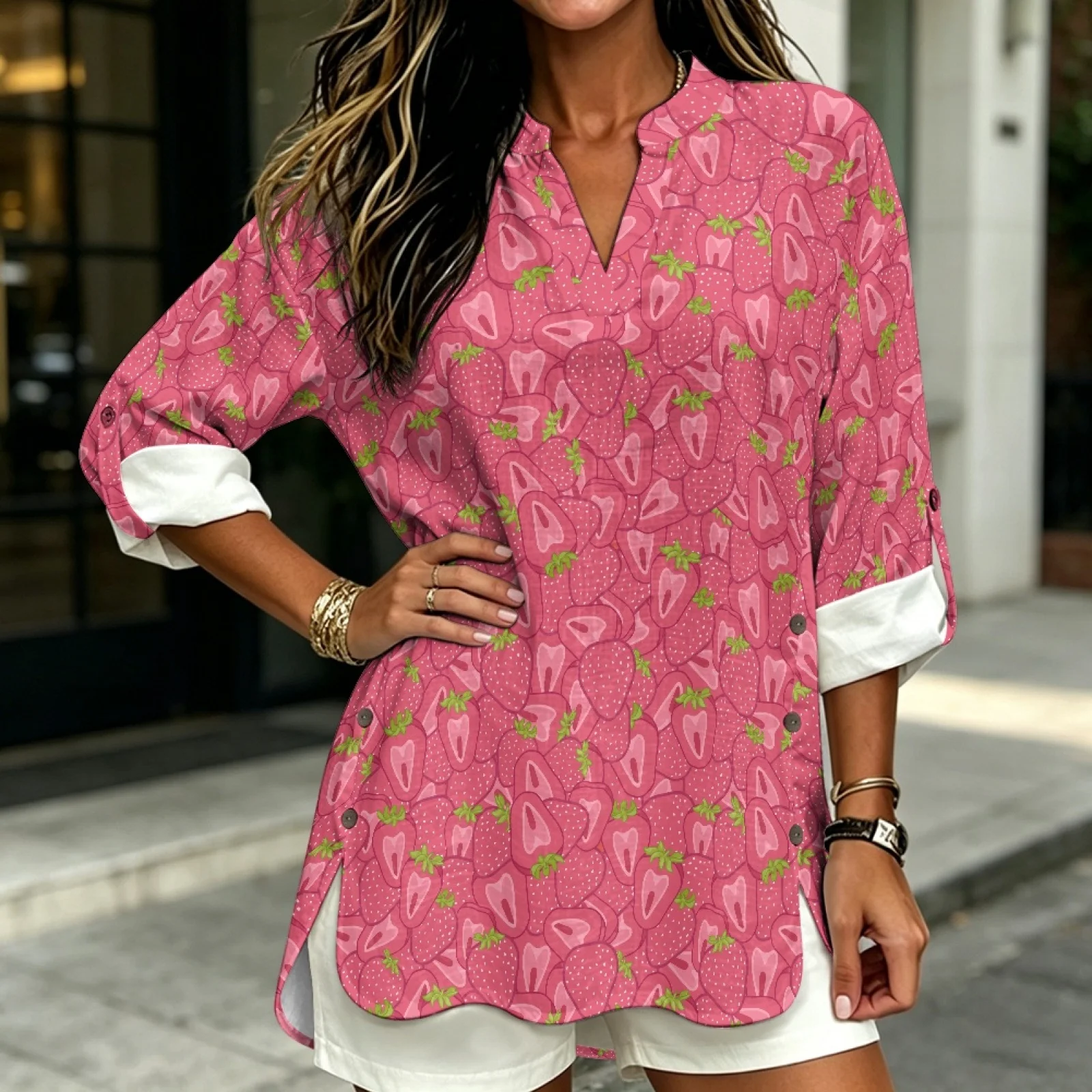 S&S Watches & Jewelry Ho Chi Minh - PENSTROLL Blusa Feminina Rosa Morango com