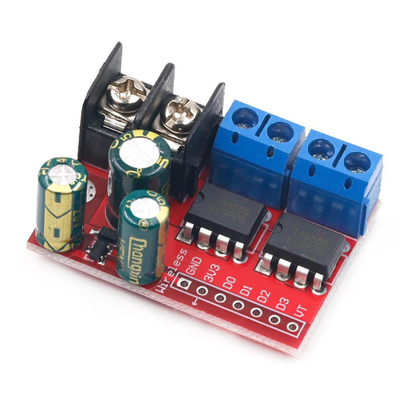 H Bridge Remote Control 5A 3V-14V Dual DC Motor Drive Module Voltage Reverse PWM Speed Regulation Double Super L298N 5AD