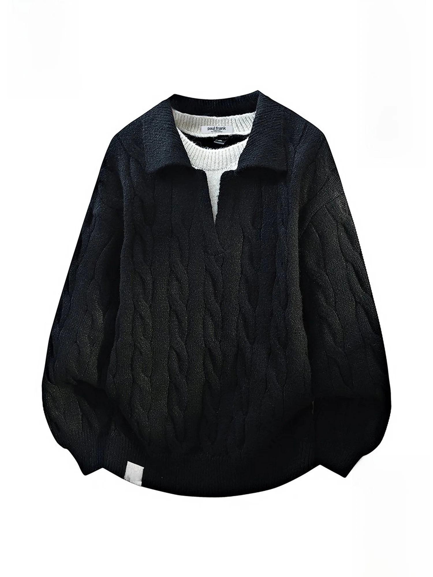

Мужской вязаный свитер Paul Frank: теплый, удобный, свободного кроя, с длинными рукавами, на молнии, модный