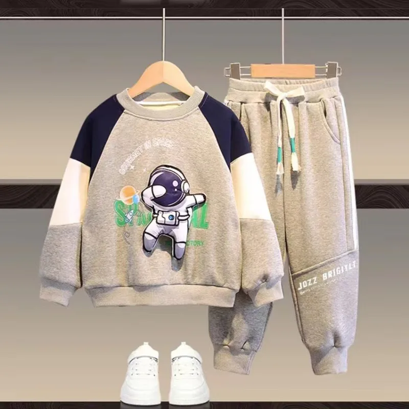 

Children's Spring And Autumn Set 2024 New Boys 2-Piece Children's Fashionable Cartoon Boys' Sweater 2 Pcs Kids Outfits