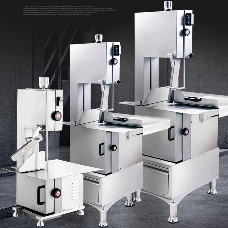 Scie à ruban Sophia congelée en acier inoxydable, coupe-viande commercial, appareil de cuisine domestique, 750W, boucherie