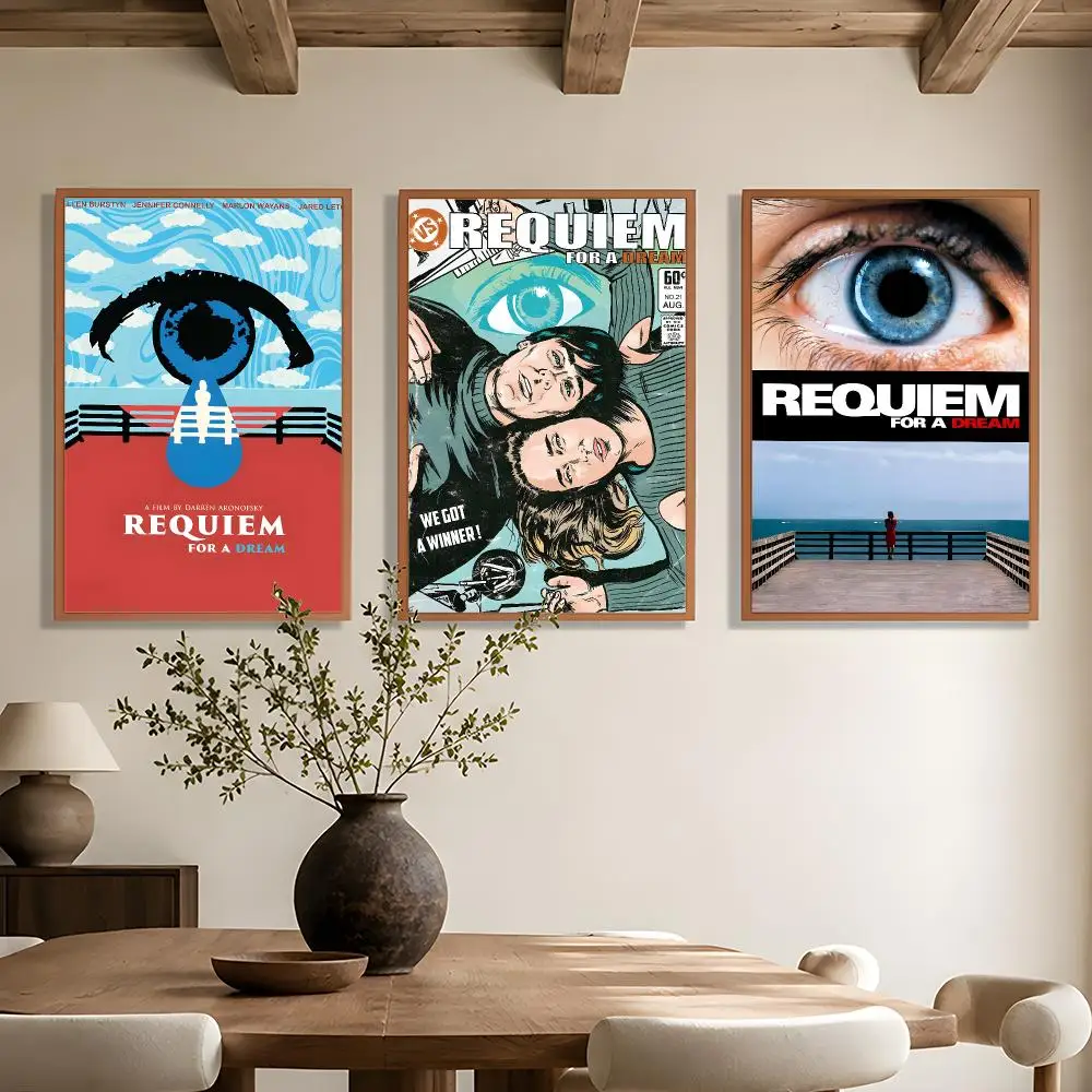 Film-Addiction Drama Requiem for a Dream Poster Wall Art Poster HD Waterproof PP Print Bedroom Living Room Office Decor Gift