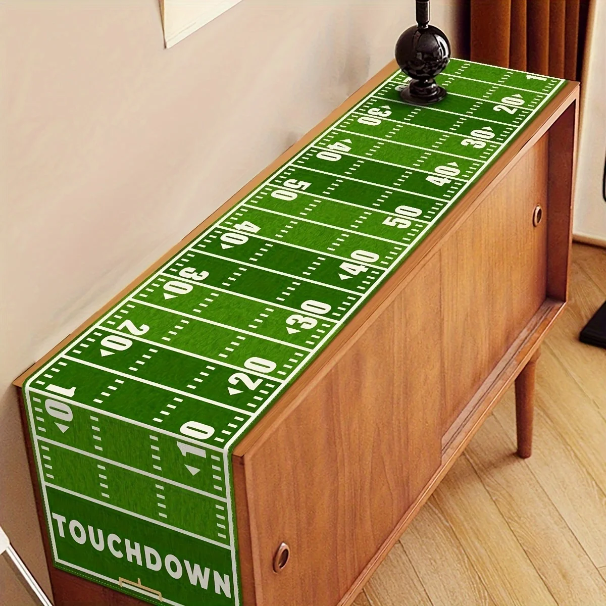 Super Bowl American Football Ground Touching Running Track Washable Polyester Tablecloth Boys' Sports Theme Birthday Party Decor