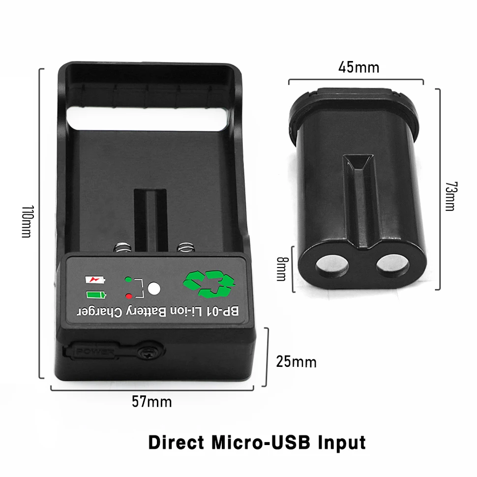 CLUBIONA Lithium-ion Battery Charger External Power Charging Pack Case for 3.7V 5200mAh 12RC/ MD12G/ MD12R Laser Levels