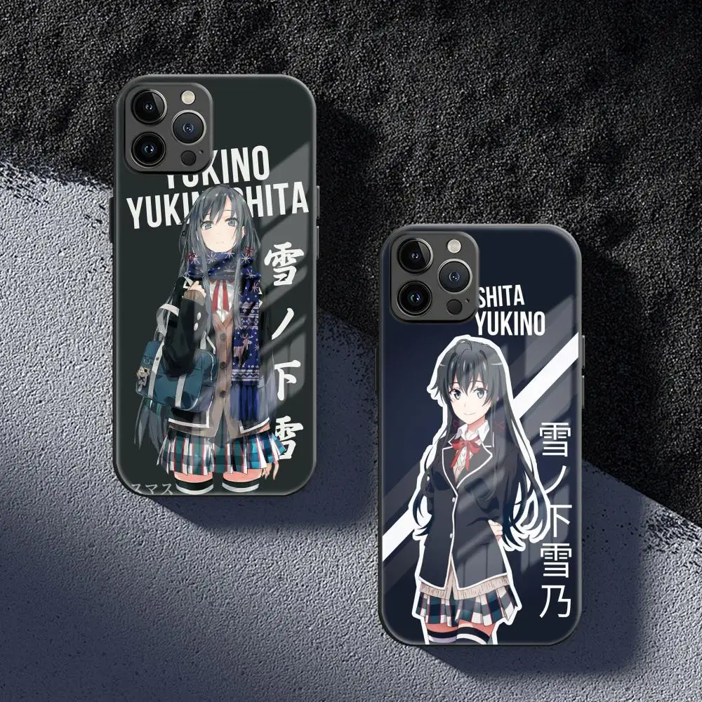 Funda de teléfono My Teen comedia romántica SNAFU Yukino para iPhone 17 16 e 15 14 13 12 11 X XR XS Plus Mini Pro Max funda magnética de vidrio