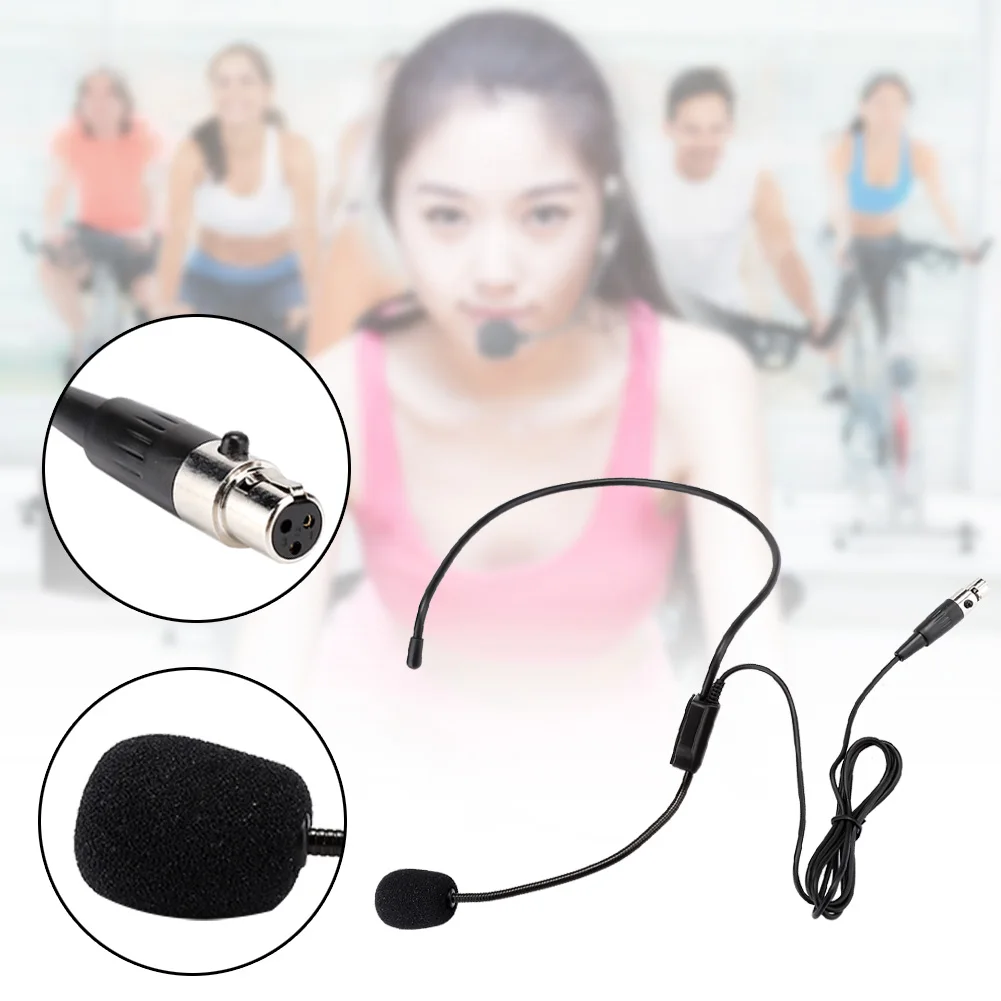 Mini XLR 3 Pins TA3F Plug Professional Wireless Head Wear Mic Headset Microphone Wireless Mic Amplifier