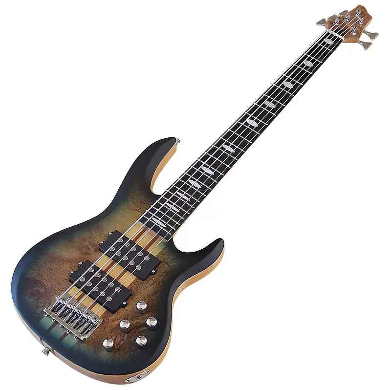 5-String Bass Guitar with Veneer Panel Ash Back Maple Neck Professional Performance Model