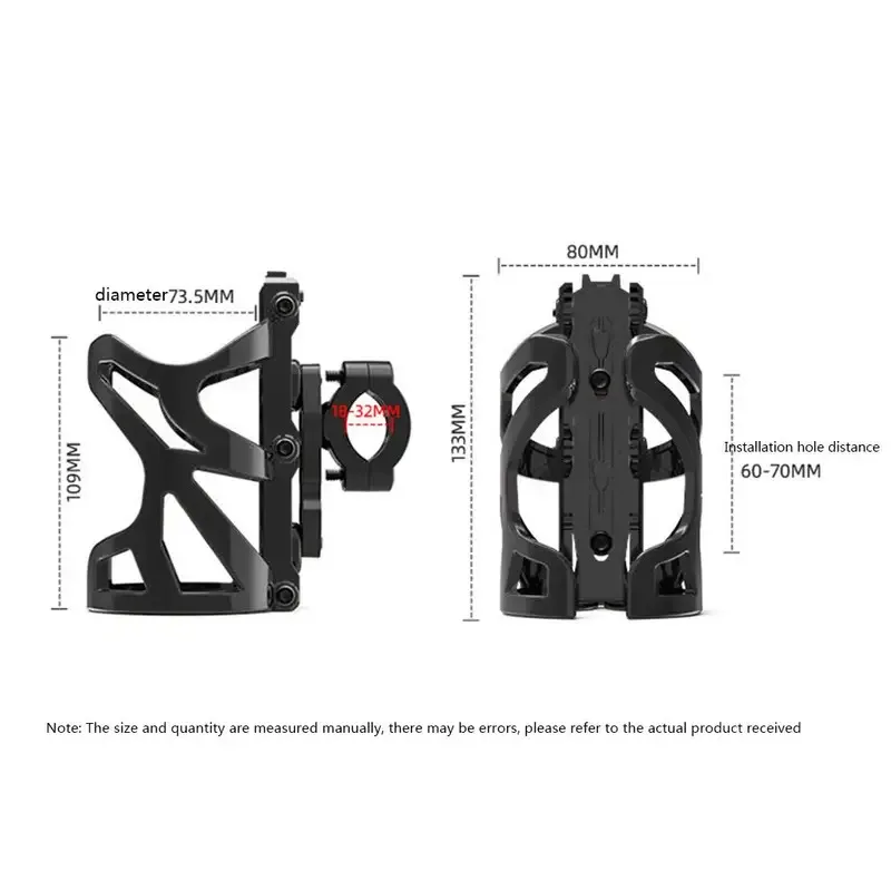 Soporte para vasos de bicicleta, portavasos ABS para bicicleta con tornillos y jaulas duraderas para actividades al aire libre y motocicletas