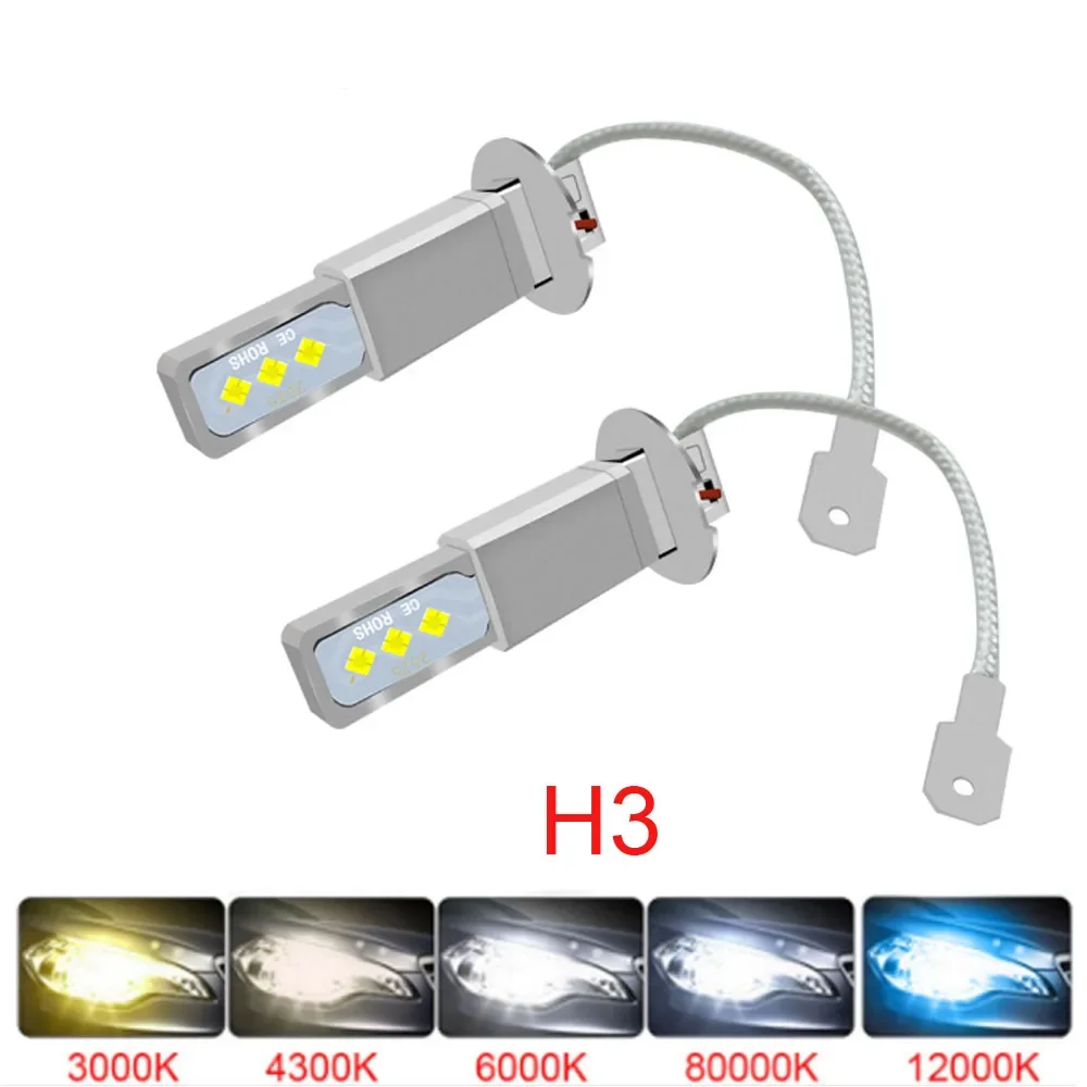 

2Pcs New H3 H4 H1 H11 HB4 HB3 9005 9006 Car Fog Lamps Motorcycle Headlight Bulbs Auto Lights 20000lMS CSP 6000K 3000K 12V