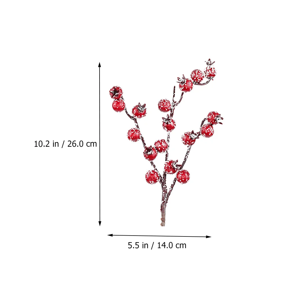 

12 pcs Christmas Fake Pomegranate Simulated Red Berry Home Decoration Supplies For Living Room Bedroom White Red