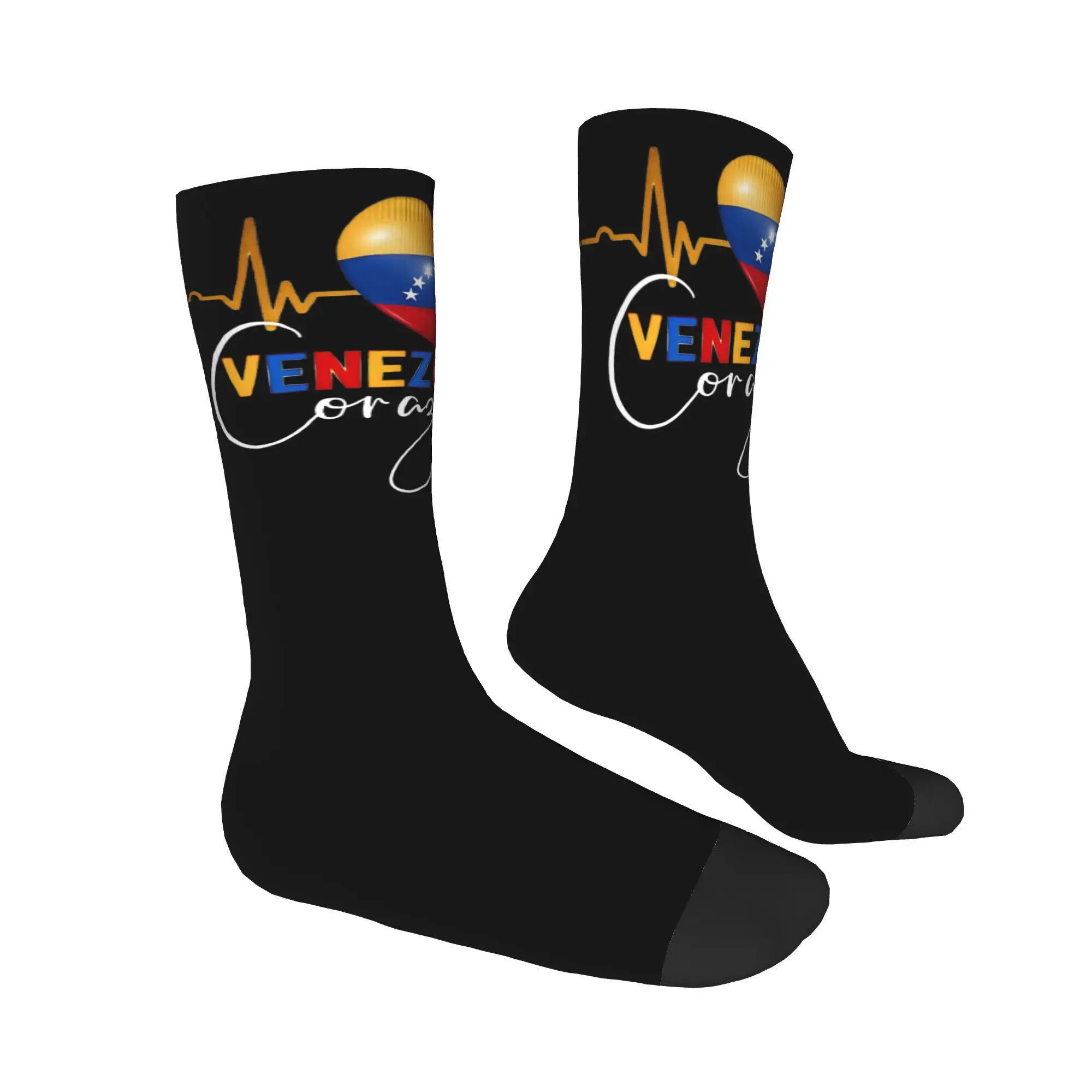 Chaussettes flexibles pour hommes et femmes, sensation de Venezuela, accessoires confortables, tenue décontractée