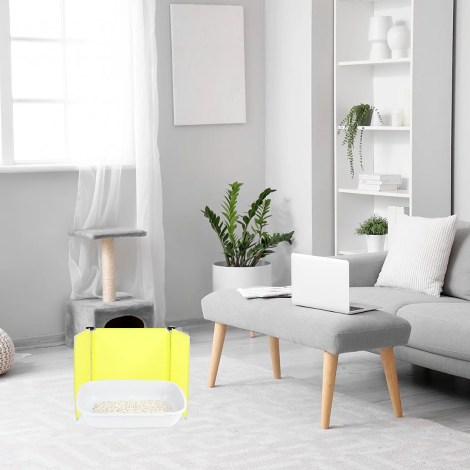 

3Pcs Cat Litter Box Enclosure Splash Guard Privacy Shield Large Reusable Easy Install Cat Litter Box Pee Shield