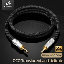 ATAUDIO HiFi 4.4mm to 3.5mm Aux Cable Hi-end OCC Core 4.4mm to 3.5mm/4.4mm/6.5mm Jack Balanced Male to Male Adapter Cable