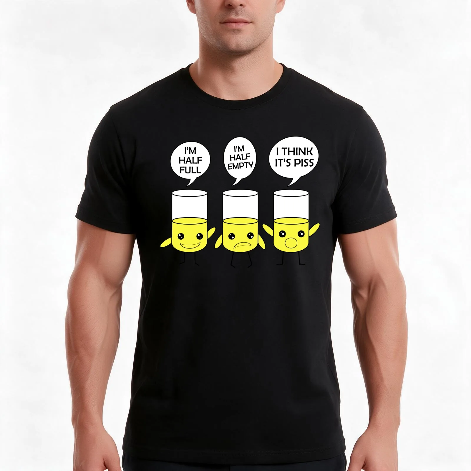 I Think It's PISS. T-Shirt, Summer Casual Cotton Tee, Oversized Streetwear Tops, Vintage Graphic Print, Loose Fit Short Sleeve