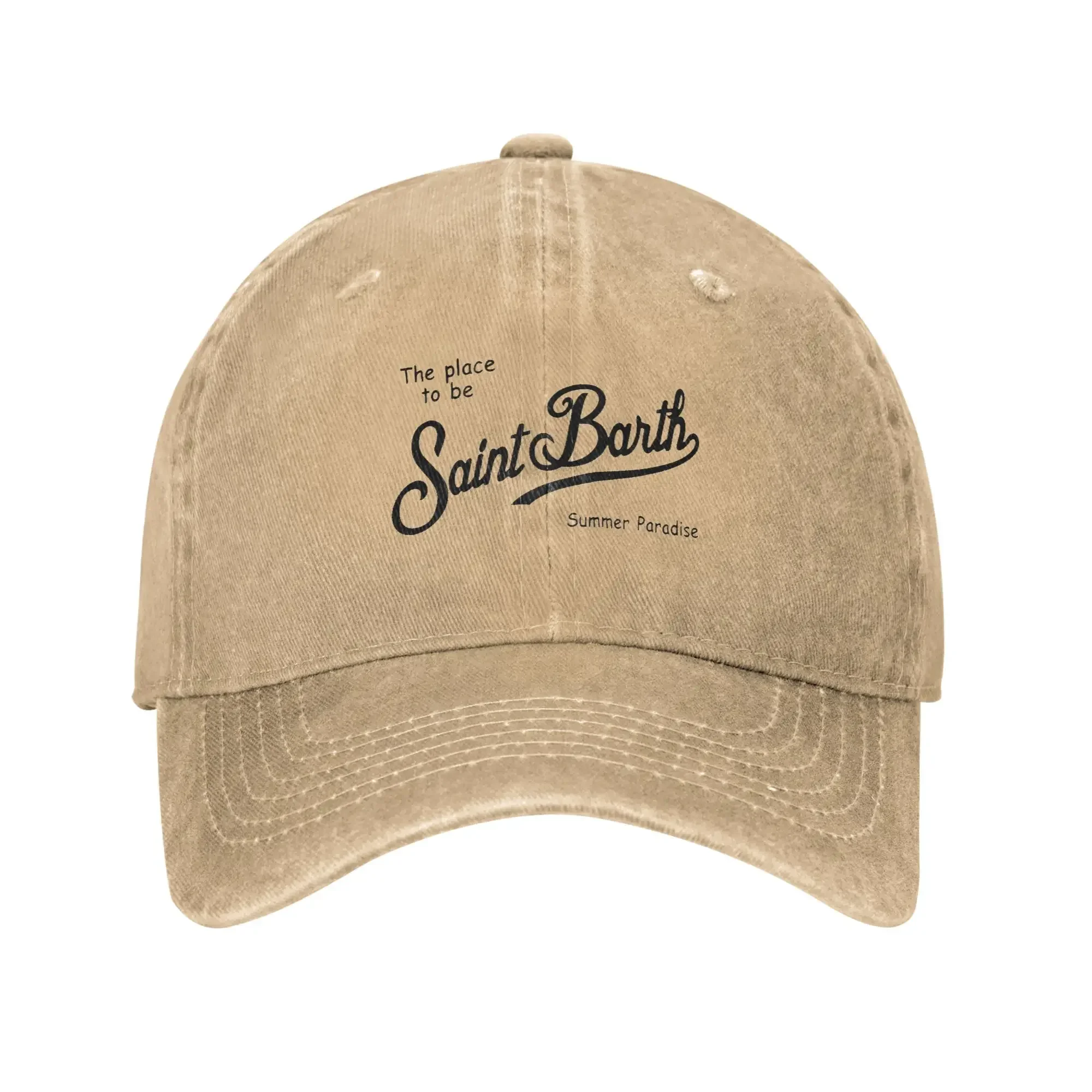 11 Estilos Negro Rosa Lugar De Vacaciones Para Ser S-Saint B-Barth Retro Verano Paraíso Vaquero Gorras De Béisbol Lavadas Hombre