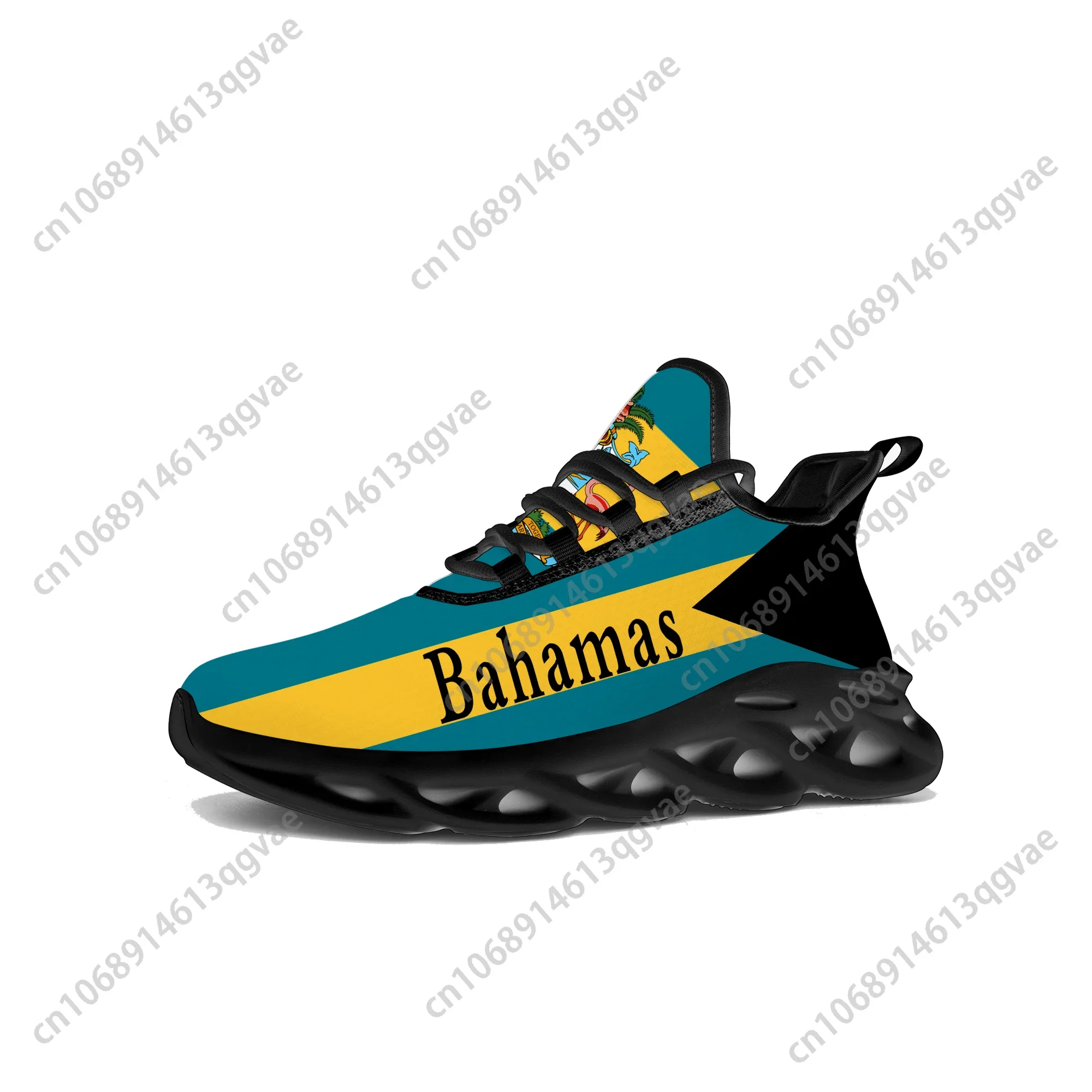 Bahamian Flag Flats Sneakers Mens Womens Bahamas Pop Sports Running High Quality Sneaker Lace Up Mesh Footwear Tailor-made Shoe