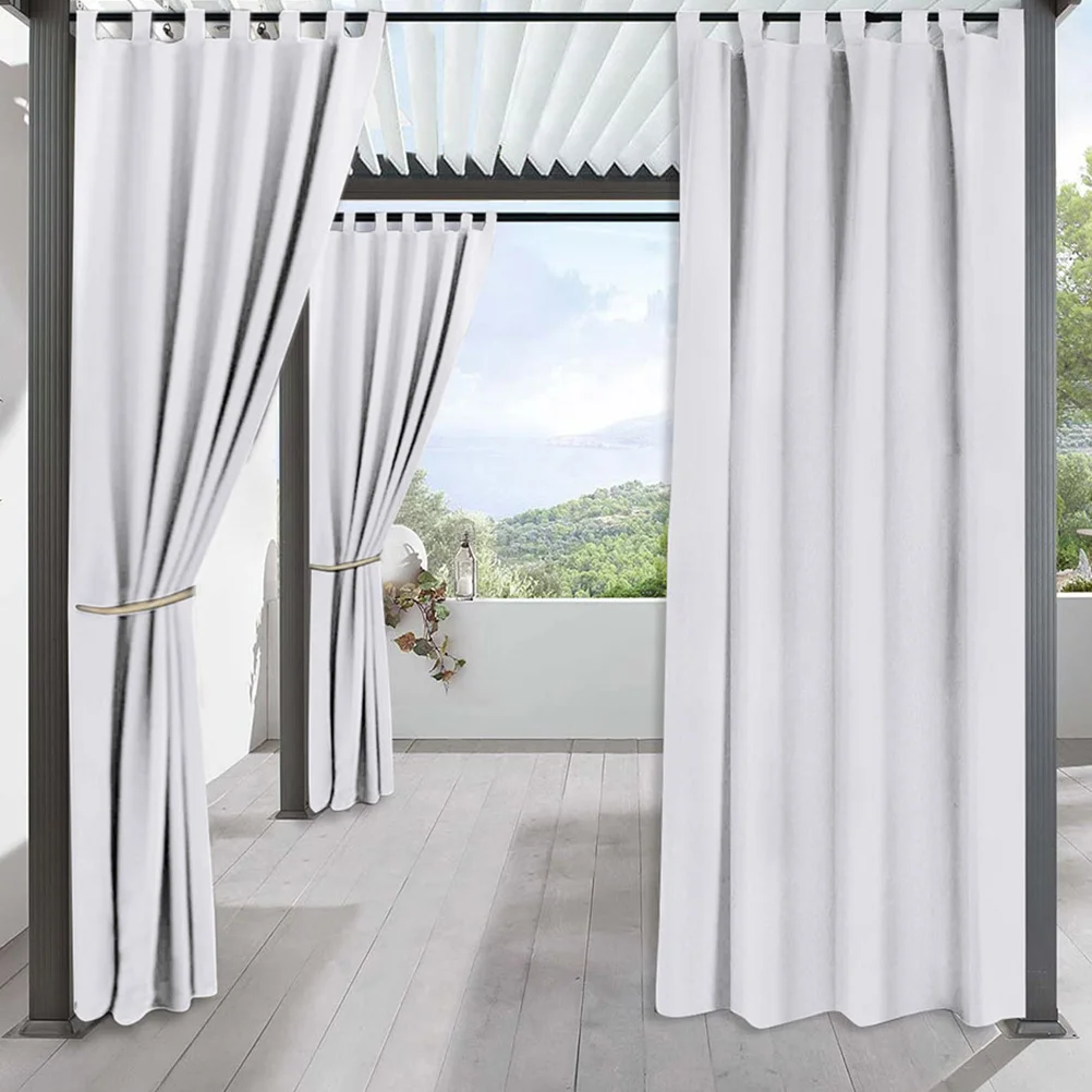 

Black Out Curtains Blackout Fabric White Sheer Drapery Panels for Living Room Decoration