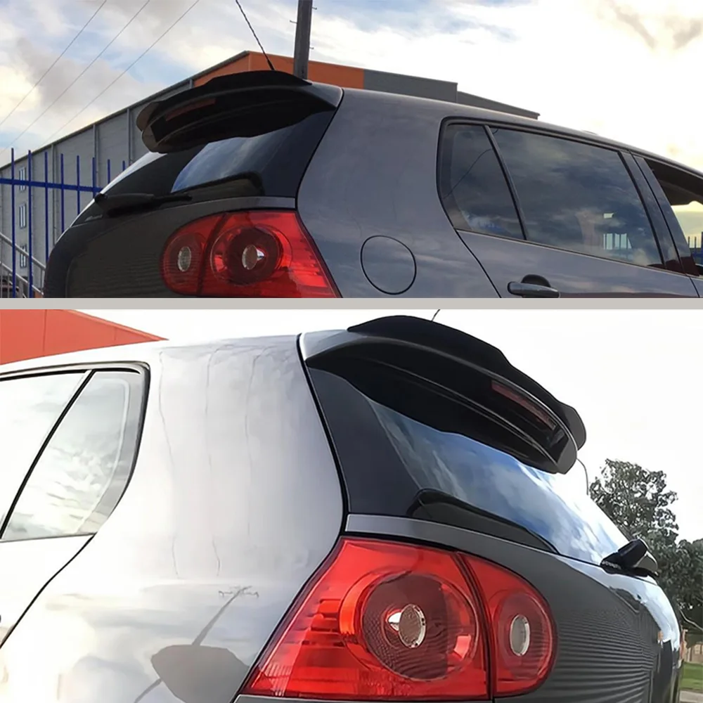 Rear Wing Spoiler For Volkswagen VW Golf 5 MK5 R32 GTI R Hatchback ABS Plastic Glossy Black Car Wing Spoiler Car Styling