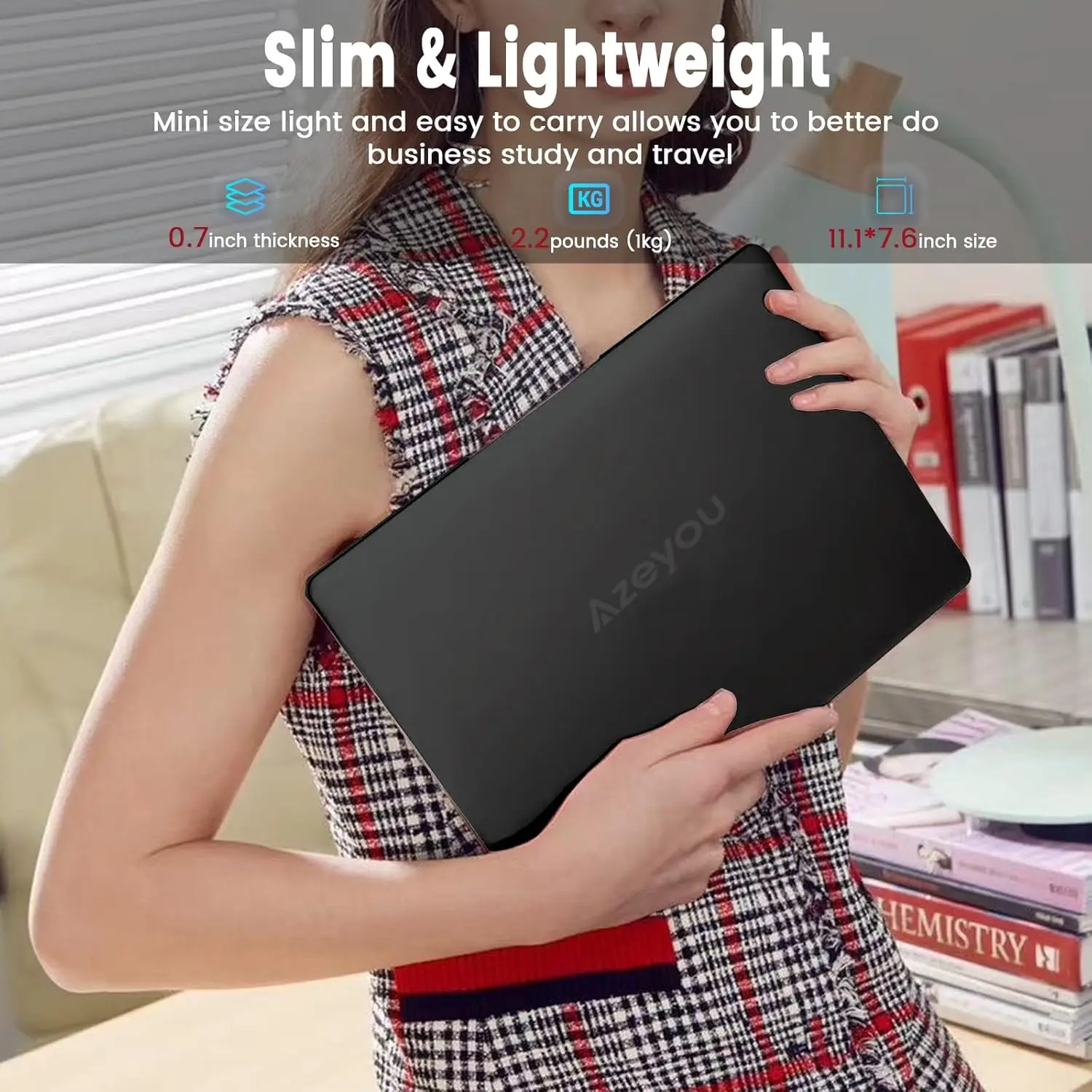 Azeyou 11.6” Laptop HD Display, Student Laptop Computer 4GB DDR4 RAM, 128GB SSD, Windows 11 Pro Laptops,Windows 11 Pro Laptops