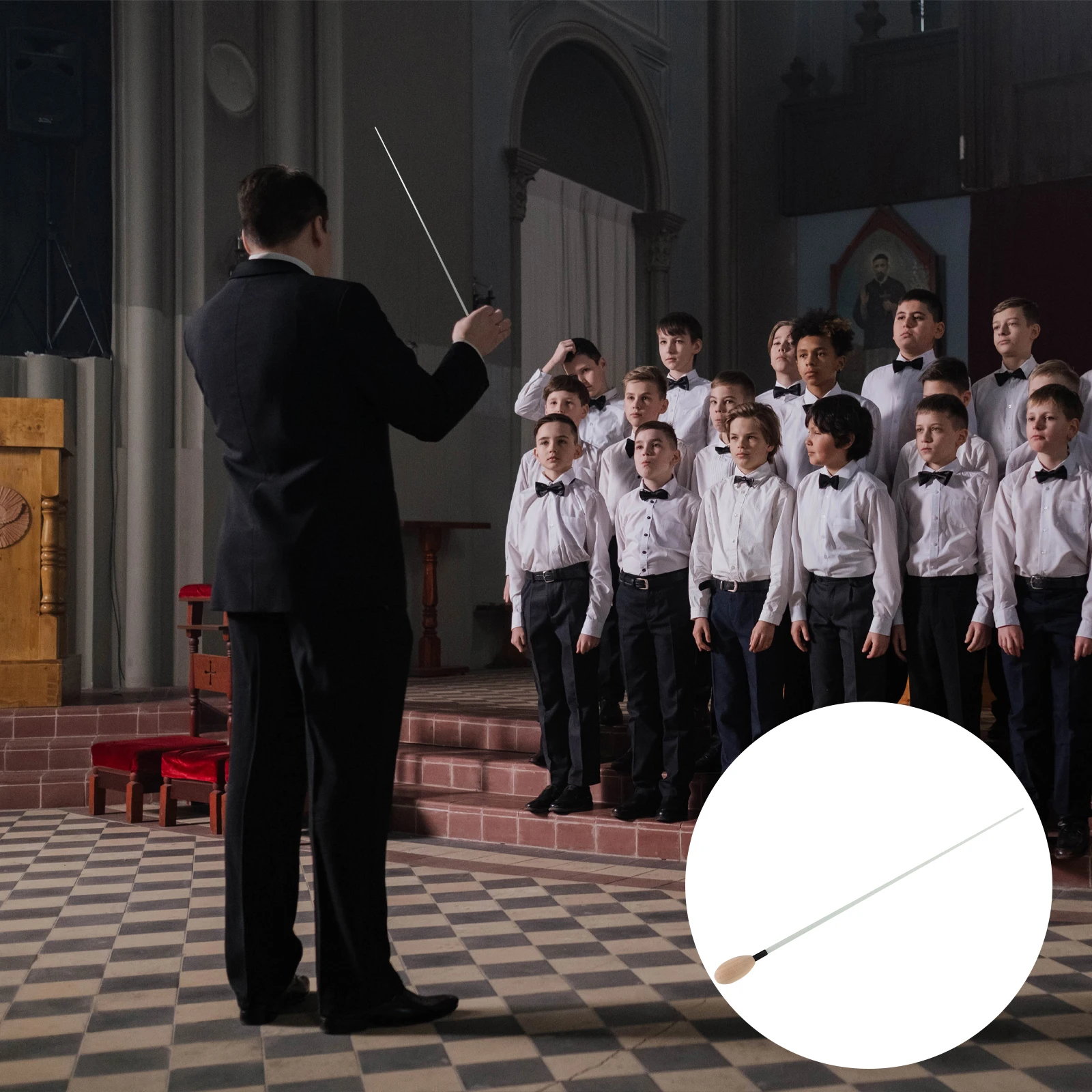 

Concert Conductor Musical Instrument Handle Wood Rhythm Sticks Beige Durable Reliable Versatile Stage Teaching