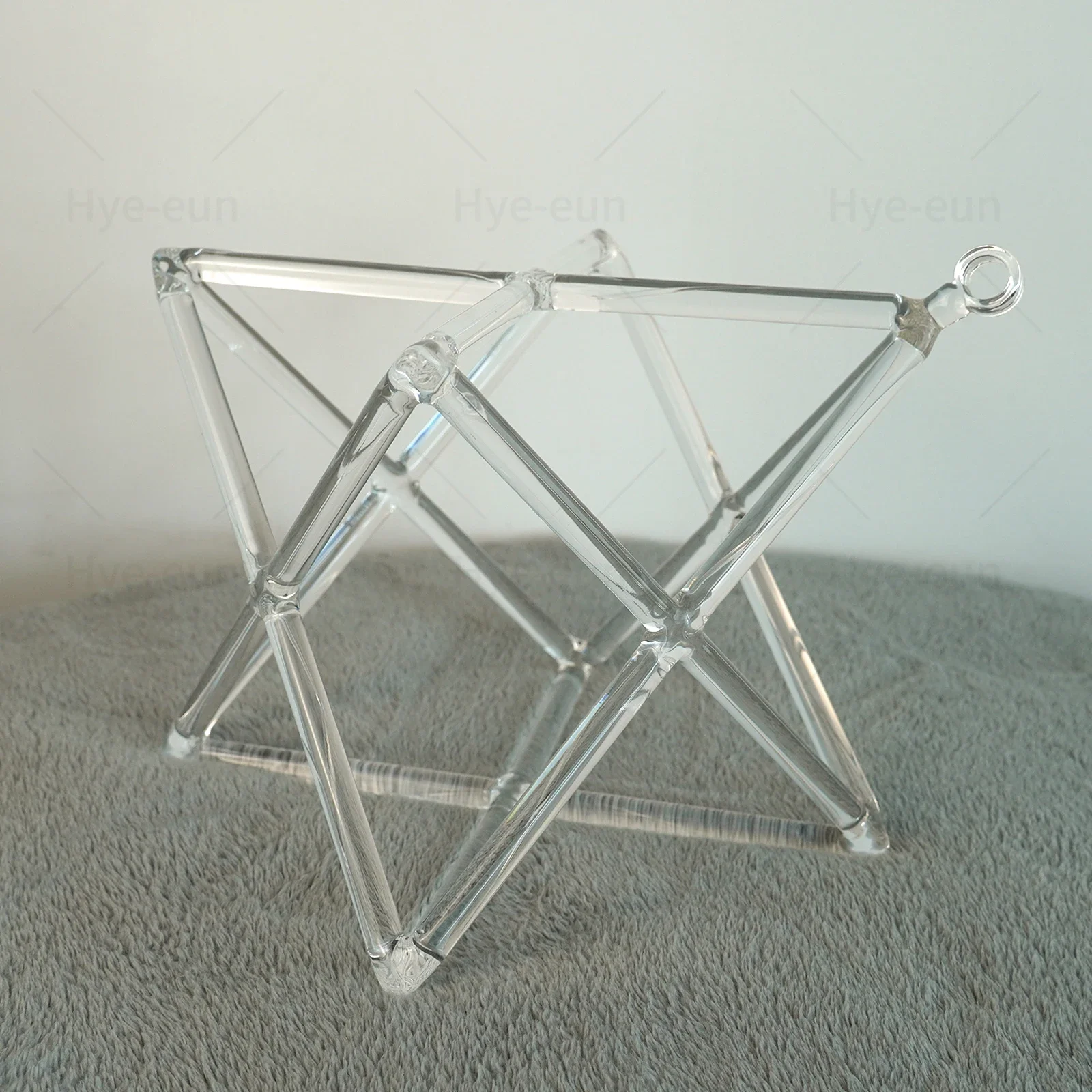 STAR LINKUP 8 inch Clear Merkaba Crystal Singing Pyramid for Sound Healing with  Bag
