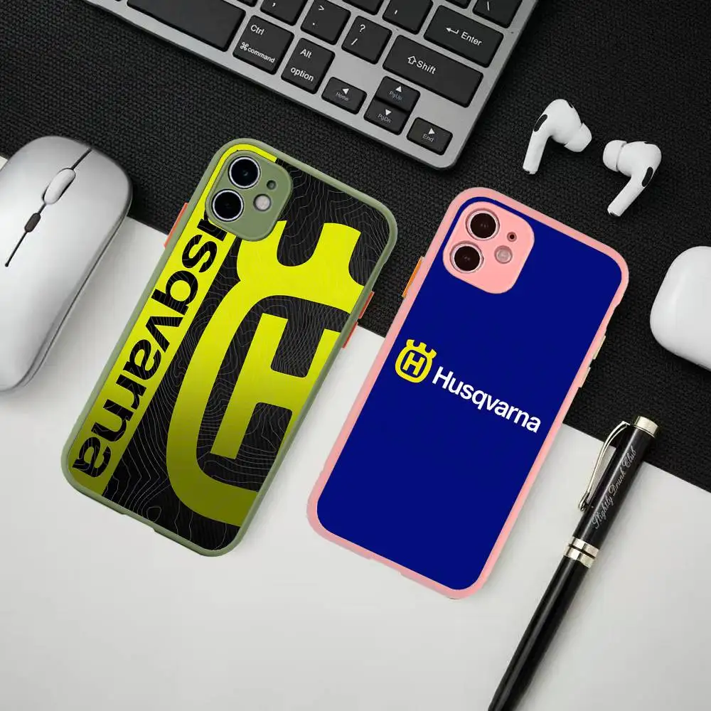 H-Husqvarnas Logo Phone Case For iPhone 16 15 14 11 12 13 Pro Max Plus 12 XS Max Back Cover Matte Case view 3