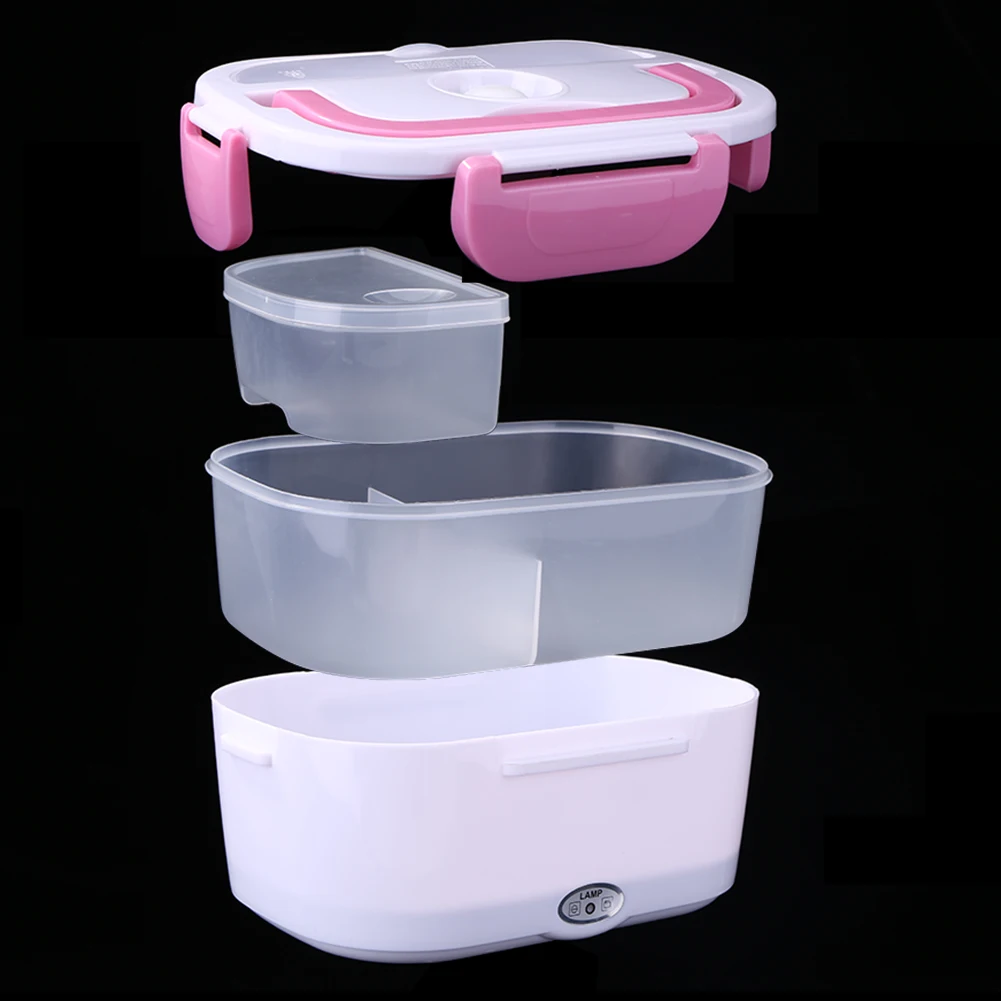 110V Electric Heating Lunch Box for Home Car Food Heater Rice Container