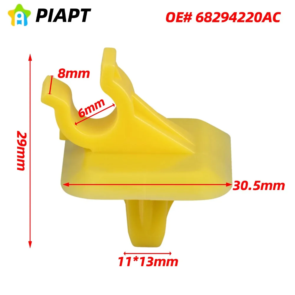 10pcs OE# 68294220AC Hood Prop Rod Clip for Off-Road Vehicle Wrangler Gladiator 2018- On For Chrysler For Wrangler