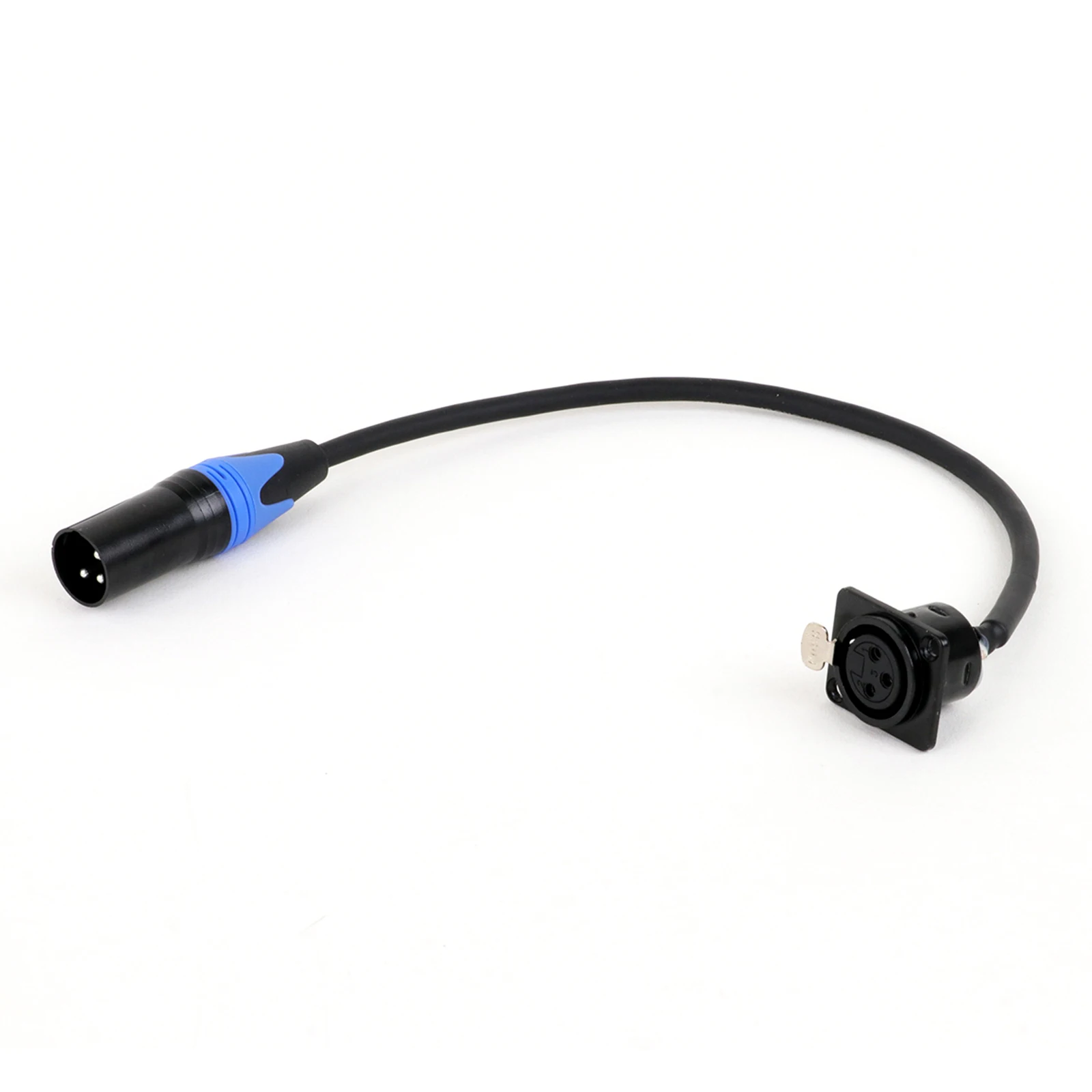 D-Type XLR Female Panel Mount to XLR Male Connector Pass Through Cable,3 Pin XLR Pass Thru Converter Compatible with Microphone