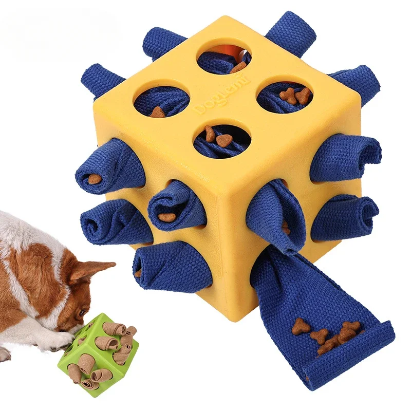 Pet Dog Rubik's Cube Toys Dog Teething Resistant Bite Puzzle Toys Pet Boredom Interactive Toys