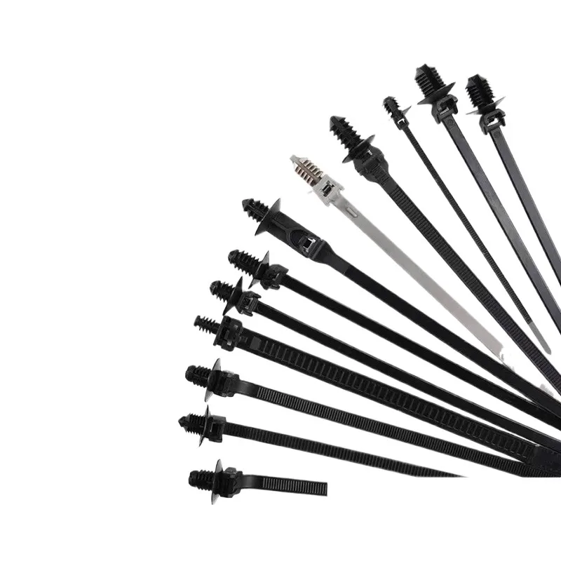 

Threaded head cable tie, fir tree type custom spiral pin wire harness binding tape, auto repair automatic binding tape
