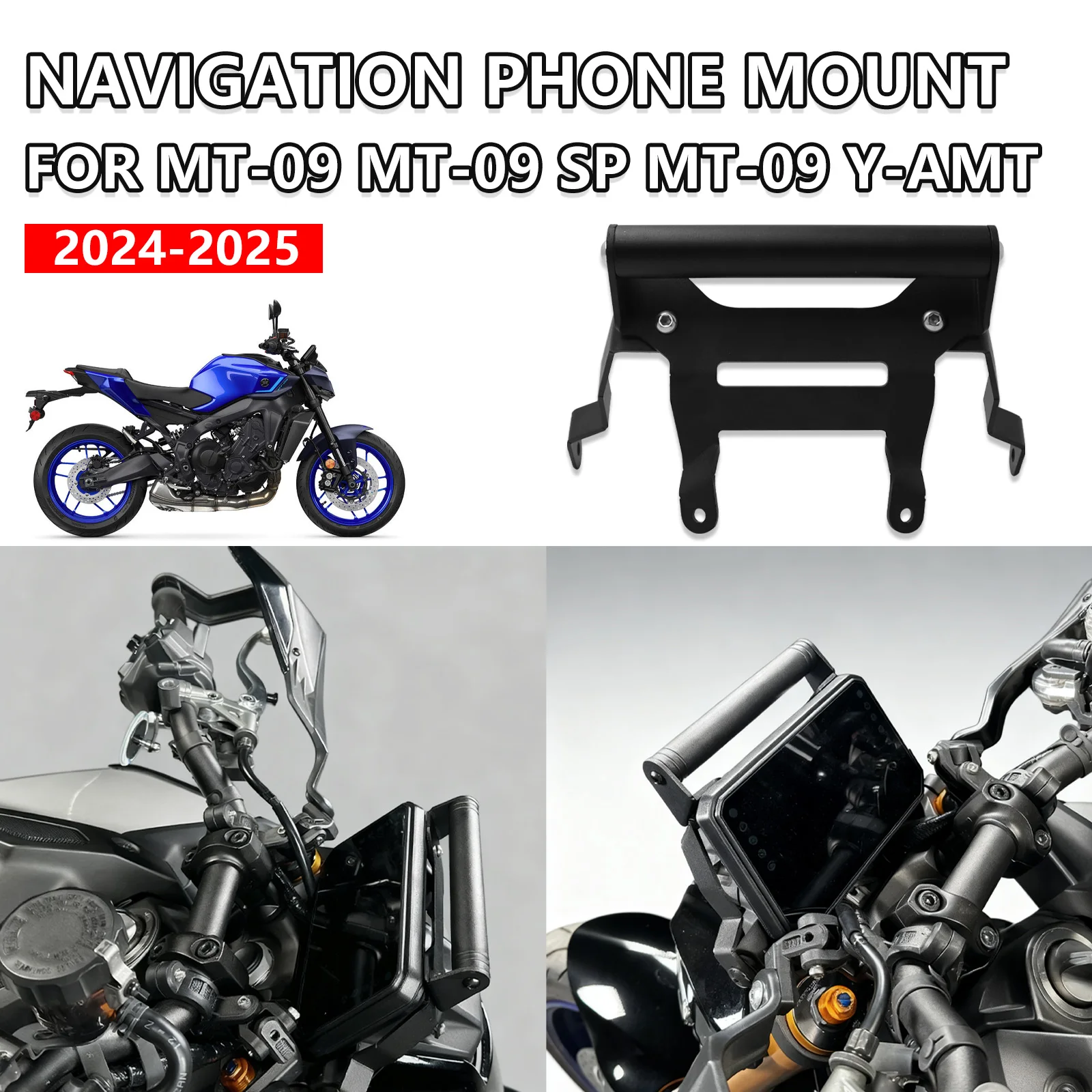 

Новый мотоциклетный GPS-навигатор, удлинитель руля для YAMAHA MT-09 SP MT-09 MT09 2024 2025, держатель для телефона, поддержка планки