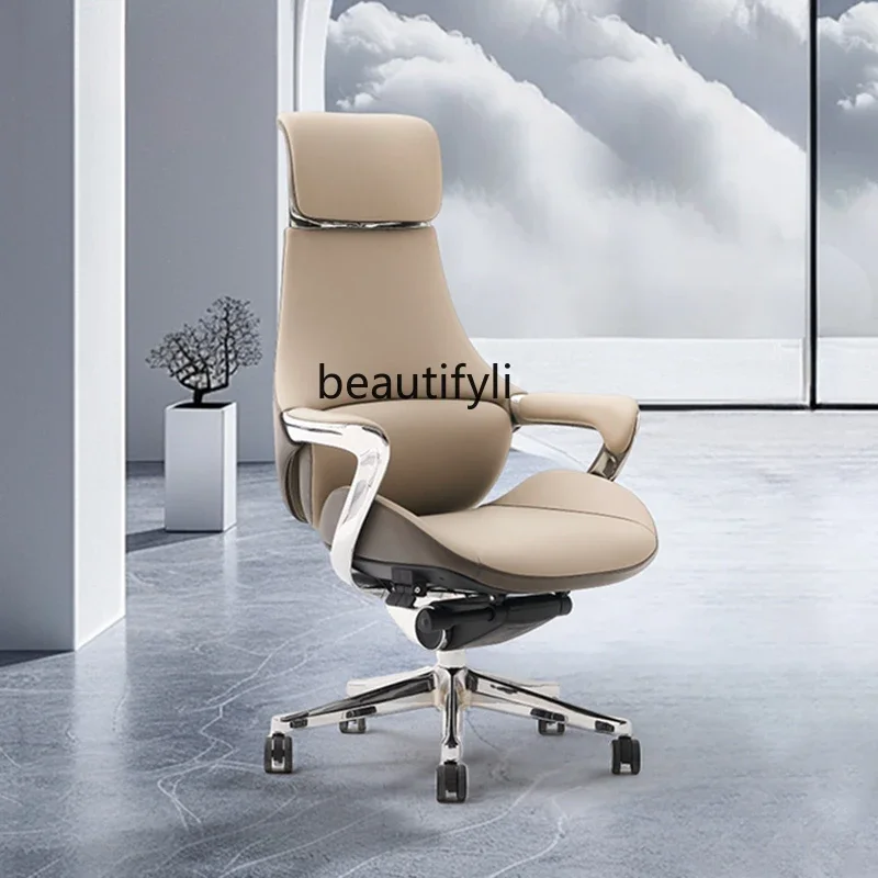 Leather Boss Chair Business Home Comfort Office Chair Computer Chair Lifting