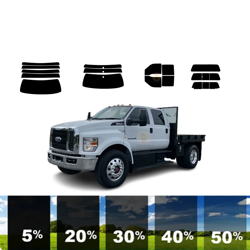 

precut Removable Window Tint Film For Car 100% UVR 5%-70%VLT Heat Insulation Carbon ﻿For FORD F-750 CREW CAB 4 DR PU 2008-2016