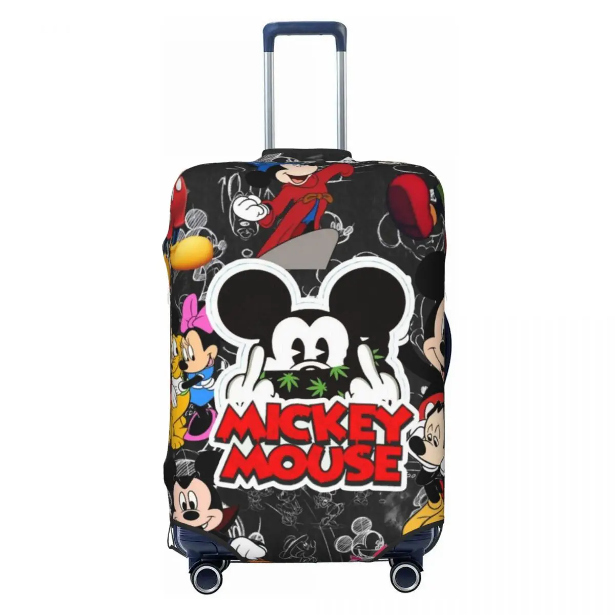 Disney Benutzerdefinierte Mickey Mouse Gepäckabdeckung Schutz Lustige Anime Cartoon Reisekoffer Schutzhülle für 18-32 Zoll 7