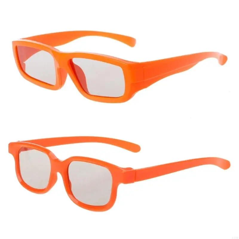 F68F Passive Circular Polarized 3D Glasses Movie Glasses with Polarized Lenses Experience 3D Visual Effect for Adults Kids