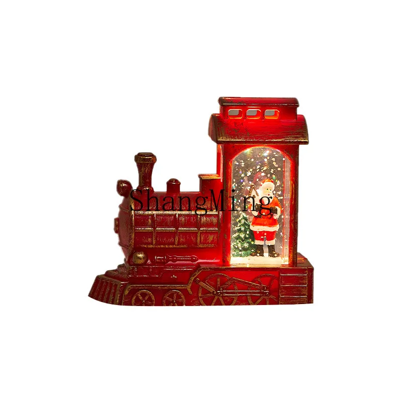 

PYH new products Christmas snow train wind lantern ornaments scene layout props table atmosphere decorations